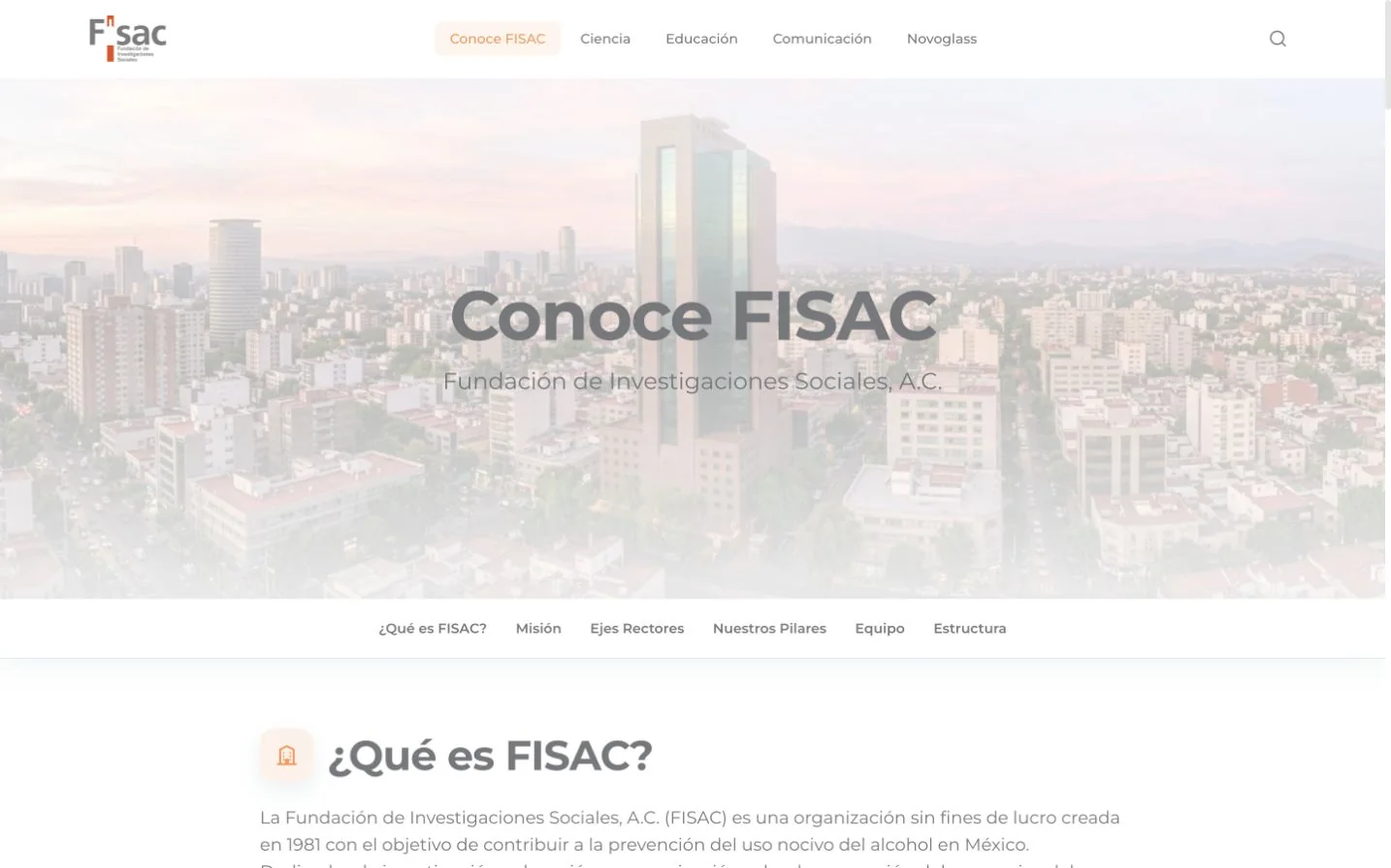 Página principal del proyecto digital FISAC